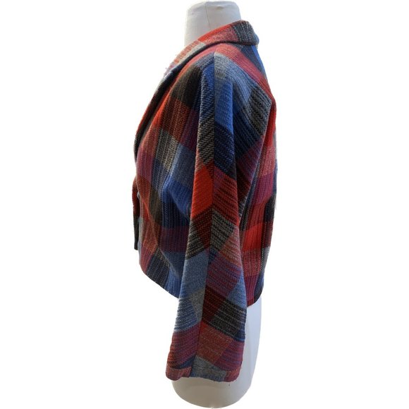 Marc by Marc Jacobs Vintage Women's Wool Plaid Double-Breasted Blazer - Size M - Picture 5 of 9